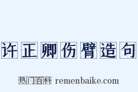 许正卿伤臂造句是什么意思的图片